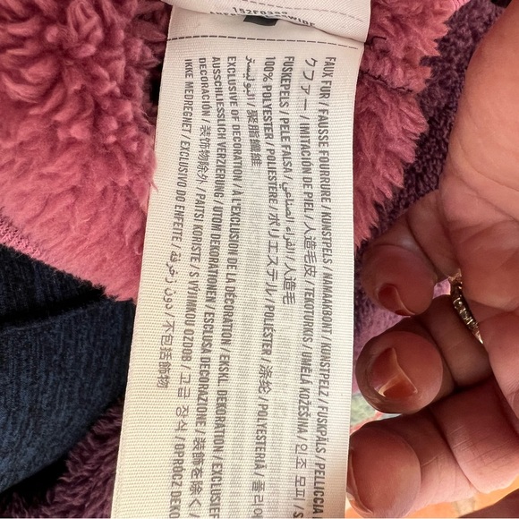 Abercrombie & Fitch Colorblock Sherpa Fleece Sweater XS – Soft Plush Cozy Teddy - Picture 4 of 5